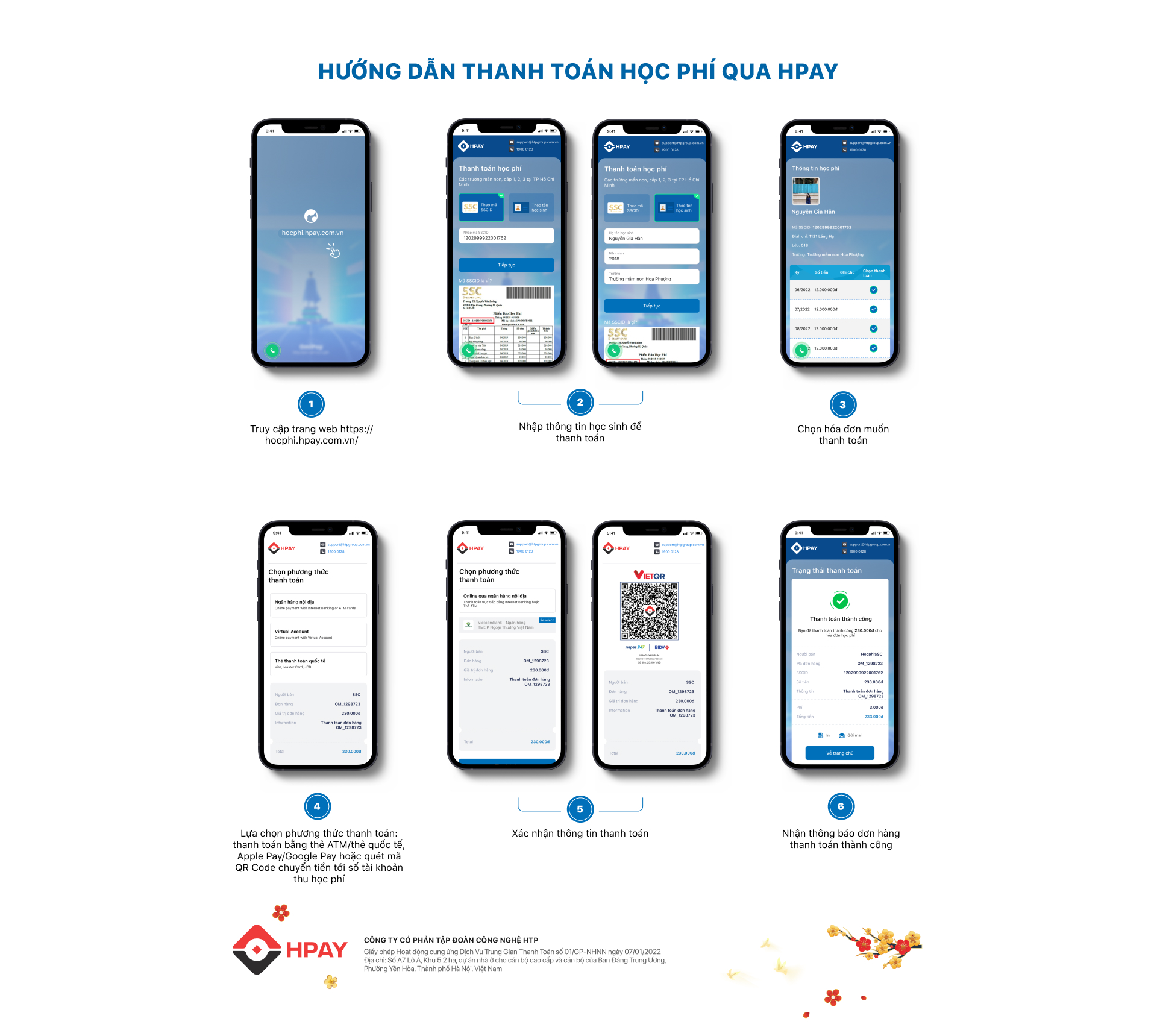 Hướng dẫn thanh toán học phí qua HPay